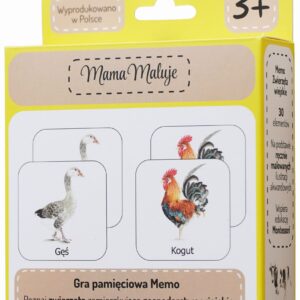 Gra pamięciowa dla dzieci memo Zwierzęta wiejskie