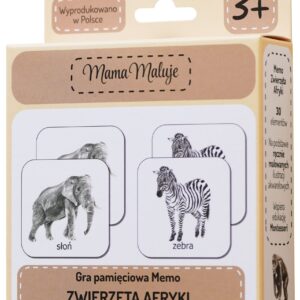 Gra pamięciowa dla dzieci memo Zwierzęta Afryki