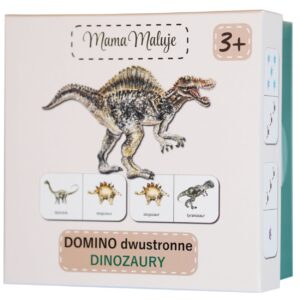 Gra dla dzieci Domino dwustronne Dinozaury