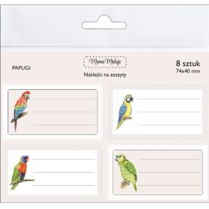 Naklejki na zeszyty Papugi