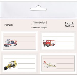 Naklejki na zeszyty Pojazdy