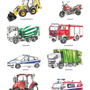 Plakat edukacyjny Pojazdy