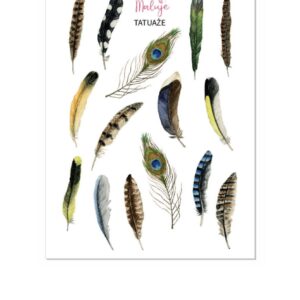 Tatuaże zmywalne dla dzieci Pióra