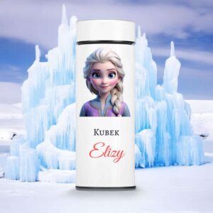 Kubek termiczny z wyświetlaczem LED i nadrukiem UV – idealny prezent dla fana "Krainy Lodu"