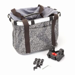 Koszyk na kierownicę z materiału HB-142/KLIP/ 330X270X250 mm szaro-czarny - Oficjalny Sklep Romet