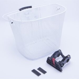 Koszyk na kierownicę CL-05 metalowy, biały / klip / - Oficjalny Sklep Romet