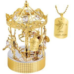 Duża Karuzela Pozytywka Prezent na Chrzest Urodziny GRAWER