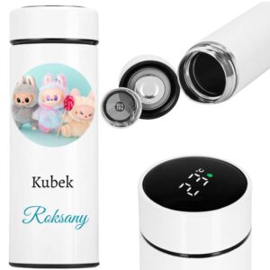 Kubek termiczny z wyświetlaczem LED i nadrukiem UV – idealny prezent dla fana Labubu