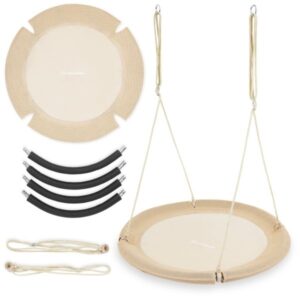 Huśtawka bocianie gniazdo HyperMotion - średnica 100 cm, kolor beżowy boho