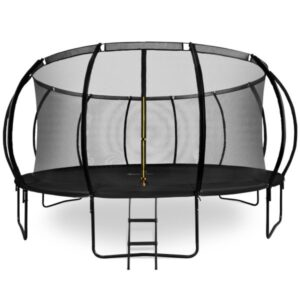 Trampolina ogrodowa XXXXL dla dzieci HyperMotion - 487 cm 16FT - z drabinką i siatką wewnętrzną - do domu i ogrodu - 150kg max
