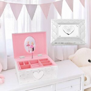 Posrebrzana szkatułka z pozytywką Balerina na chrzest z grawerem