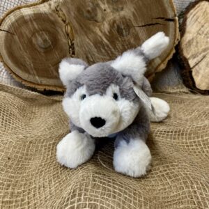 Pluszak piesek husky Jellycat – szaro-biała przytulanka 0+