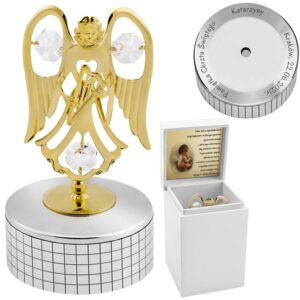 Chrzest Pozytywka Pozłacany Anioł z grawerem i dedykacją