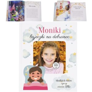 Księga Baśni na Chrzest dla dziewczynki ze zdjęciem na okładce