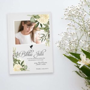 Biblia na Pierwszą Komunię ze zdjęciem i personalizacją",