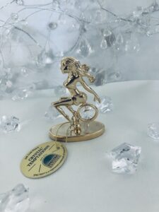 Panna zodiak figurka w złocie 24k z dedykacją na chrzest