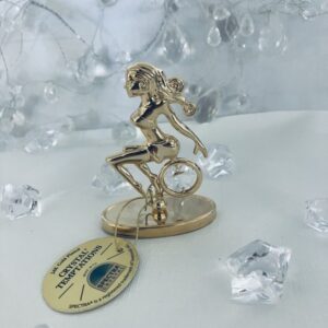 Panna zodiak figurka w złocie 24k z dedykacją na chrzest