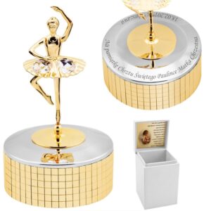 Na Chrzest: Pozytywka balerina Carmani plater 24K z grawerem