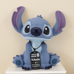 Skarbonka Stitch Disney® z zawieszką dog tag i grawerem laserowym