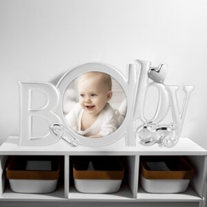 Na narodziny posrebrzana ramka "Baby" z okienkiem na zdjęcie