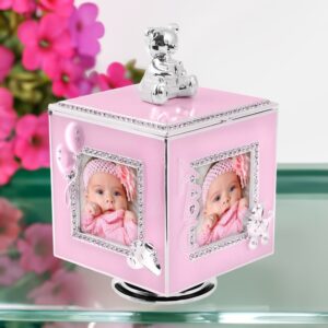 Na Chrzest i roczek: różowa karuzela na 4 zdjęcia z pozytywką