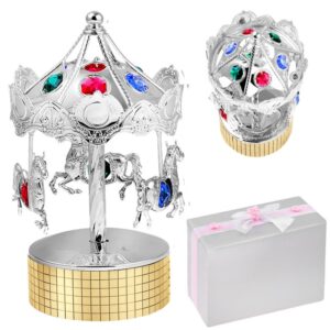 Chrzest: duża karuzela pozytywka z grawerem i pakowaniem