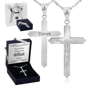 Bierzmowanie: srebrny krzyżyk z Jezusem, grawer i dedykacja