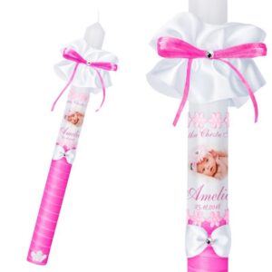 Świeca do Chrztu i Komunii z nadrukiem zdjęcia dziecka Model G6