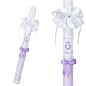 Świeca na Chrzest i Komunię ze zdjęciem, grafiką lub dedykacją G16