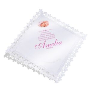 Szatka do Chrztu z Duchem Świętym i nadrukiem zdjęcia oraz dedykacją