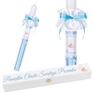 Świeca G5 na Chrzest i Komunię ze zdjęciem, skrzynka UV
