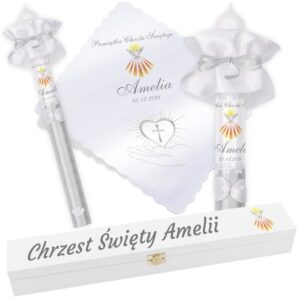 Zestaw świeca i szatka G19 ze zdjęciem, biała skrzynka UV