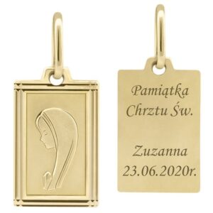 Na chrzest i komunię: Medalik Matka Boska pr. 585 z grawerem