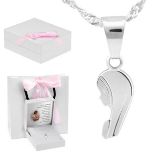 Na Chrzest i Komunię: medalik Matka Boska Fatimska 925 z dedykacją