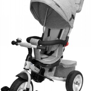 Rowerek trójkołowy Tobi Spiner - kolor szary - pompowane koła