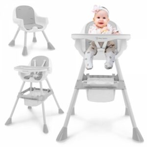 Regulowane krzesełko do karmienia Moby-System Magnolia 2w1 - szare