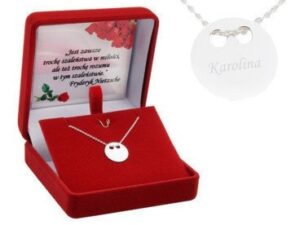 Naszyjnik celebrytka srebro 925 z dedykacją i grawerem