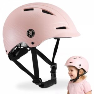 Kask dziecięcy na rower, hulajnogę HyperMotion rozmiar S (46-56 cm), kolor różowy