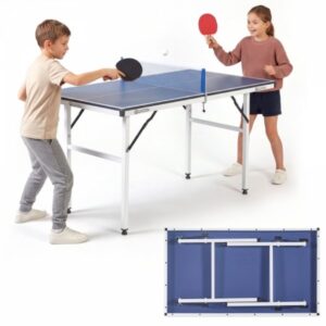 Przenośny, składany stół do ping ponga dla dzieci, Mini tenis stołowy Hyper Motion 137 x 76 x 69 cm