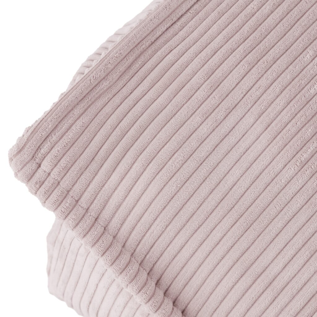 MISIOO Puffy Square Fotel, 77x67x50, jasny róż, sztruks premium