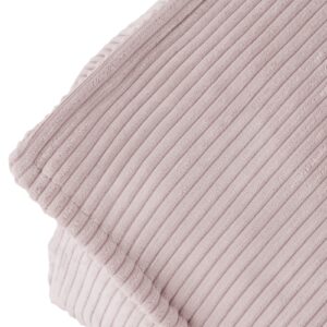 MISIOO Puffy Square Fotel, 77x67x50, jasny róż, sztruks premium