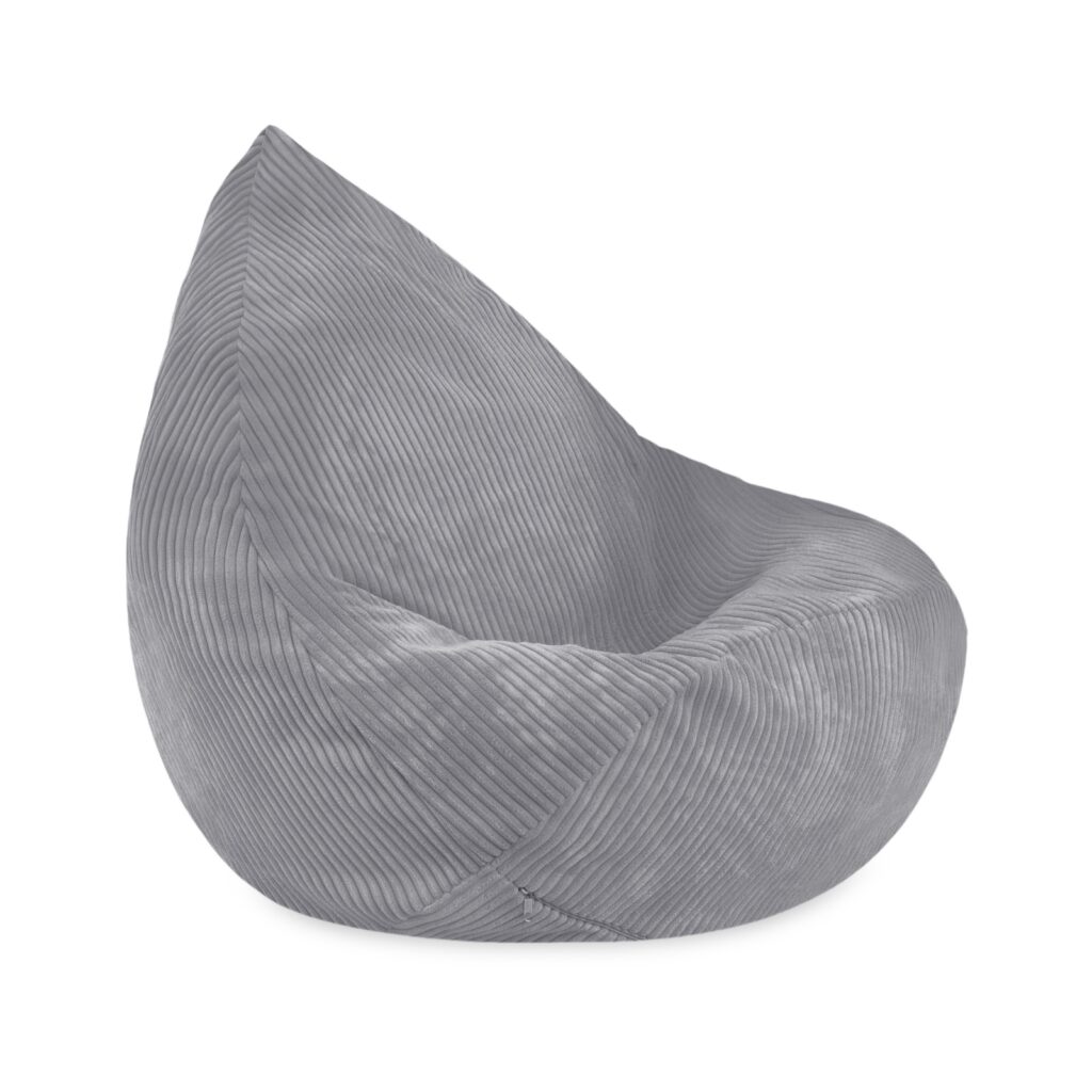MISIOO Fotel worek Sako, szary, sztruks premium, bean bag