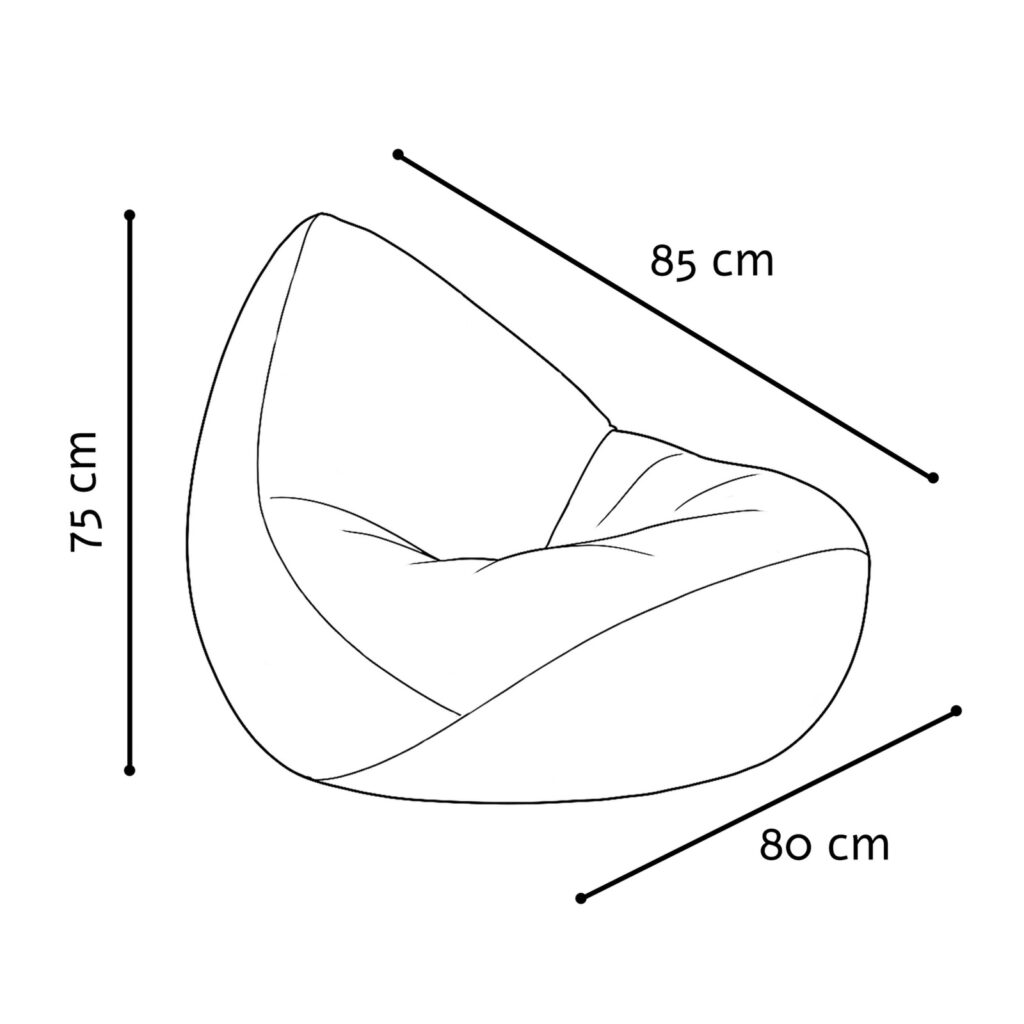 MISIOO Fotel worek Sako, jasny róż, sztruks premium, bean bag