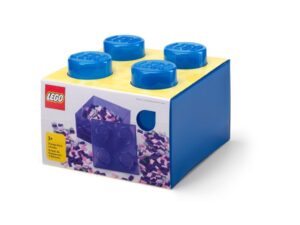 LEGO 40090805 Classic Pojemnik klocek LEGO Brick 4 z pokrywką – Przezroczysty niebieski