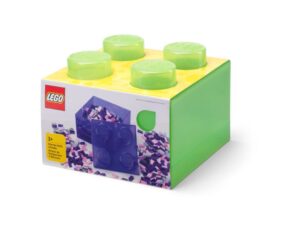 LEGO 40090806 Classic Pojemnik klocek LEGO Brick 4 z pokrywką – Przezroczysty zielony