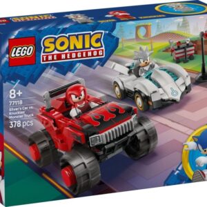 LEGO 77118 Sonic Silver w samochodzie kontra Knuckles w monster trucku
