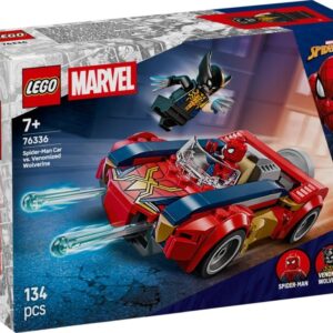 LEGO 76336 Super Heroes Spider-Man w samochodzie kontra zvenomowany Wolverine