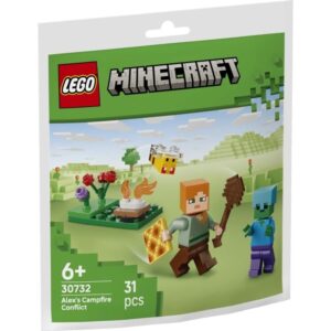 LEGO 30732 Minecraft Potyczka Alex przy ognisku
