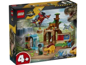 LEGO 77981 Jurassic World Welociraptor, stegozaur i pteranodon – Centrum ratunkowe