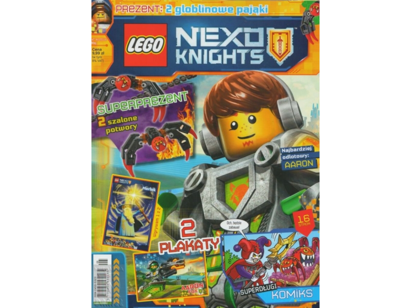 LEGO Nexo Knights 409960 magazyn 4/2016 + 2 globlinowe pająki